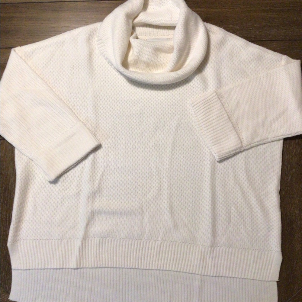 Women's White Turtleneck Sweater